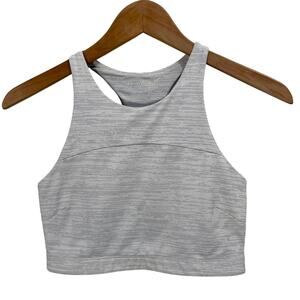 Outdoor Voices Gray Athena Crop Top Sports Bra Workout Wear Size Small